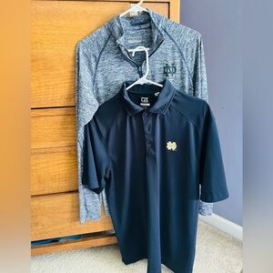 Notre Dame performance polo and 1/4 zip combo